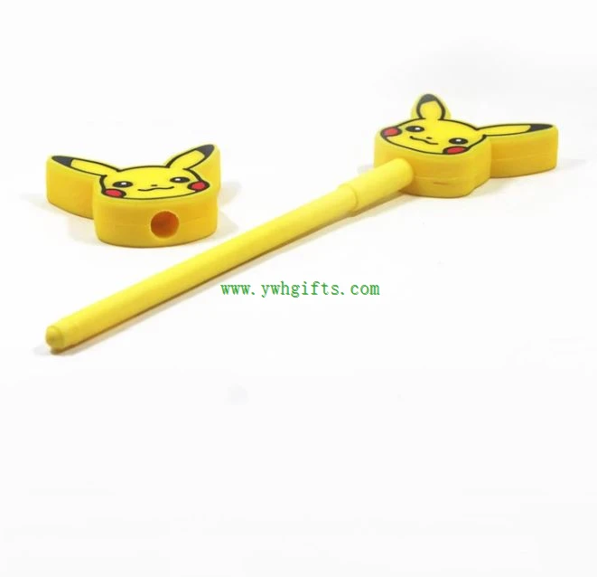 Soft PVC Cartoon Character Pen Cap 3d Pen Topper