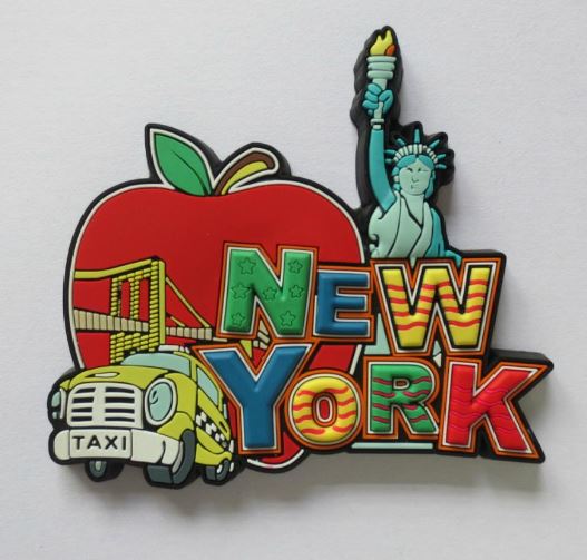 embossed logo pvc rubber fridge magnets
