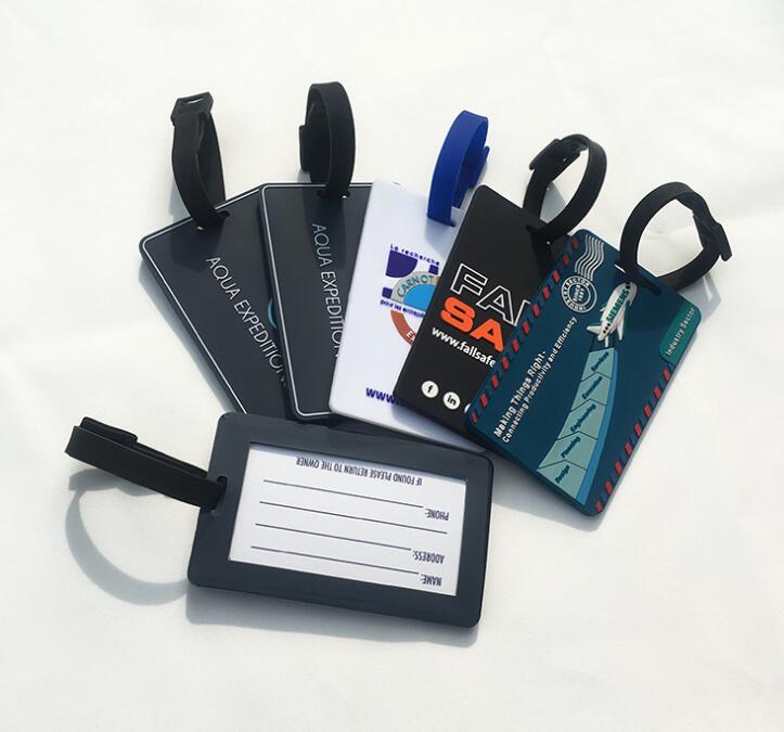 Personalized 3D Silicone Luggage Tag With Silicone Cord Handle
