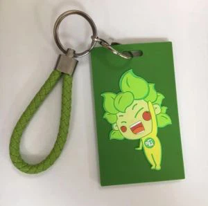 Etichetta per bagagli in PVC con etichetta per borsa in gomma morbida cartone animato 3D