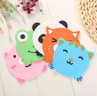 Sottobicchiere in silicone per animali simpatico cartone animato creativo