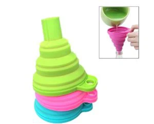 Imbuto pieghevole pieghevole in silicone per uso alimentare
