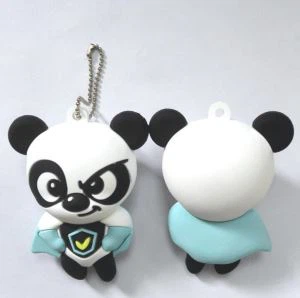 Portachiavi per la promozione del portachiavi morbido panda in PVC