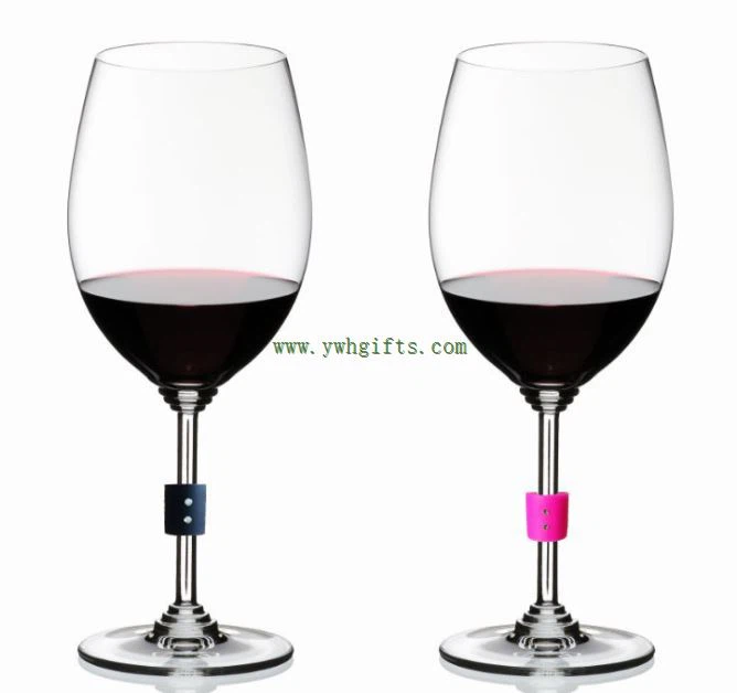 Creative Wine Glass Charms Label Silicone Drinks Mark For Party