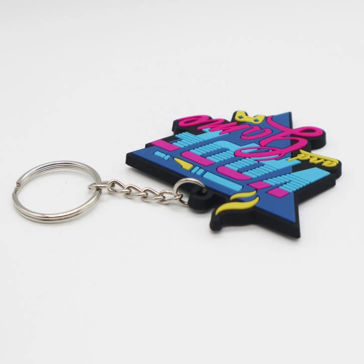 Rubber 3D Soft Pvc Keychain Plastic Keychain With Logo