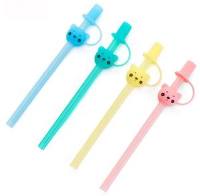 Cannucce per cartoni animati in silicone per bambini Food Grade