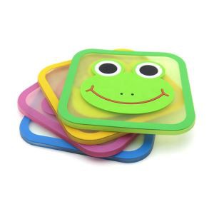 Piatti trasparenti in gomma gomma pallet cup coaster decoration plates