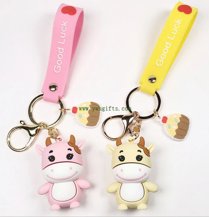 Personalised 2D 3D Rubber Keychains Silicone Key Holders Key Rings