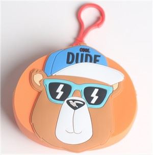 Portamonete in silicone per cartoni animati Simpatico portachiavi Portachiavi portatile