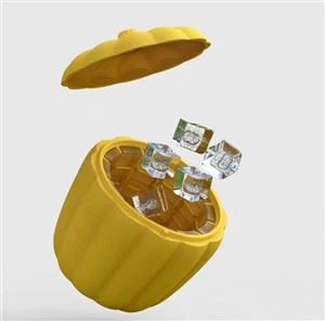 Nuovo secchiello di ghiaccio di zucca siliconica Birra Cube Cube Cooler Secchio di ghiaccio acrilico